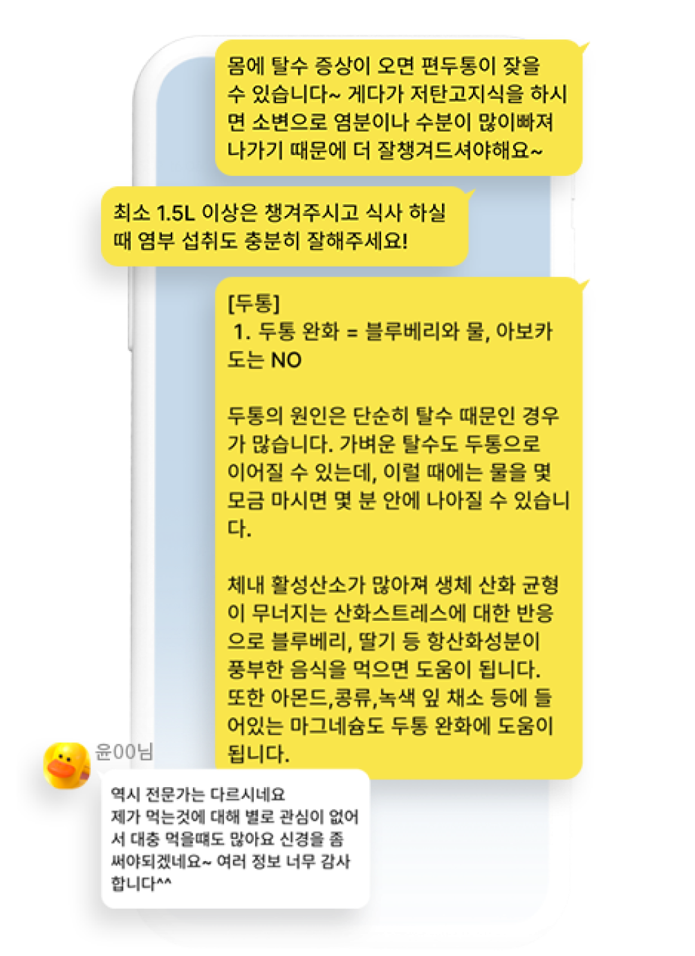 식단제안 메신저